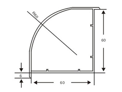 90°转角60